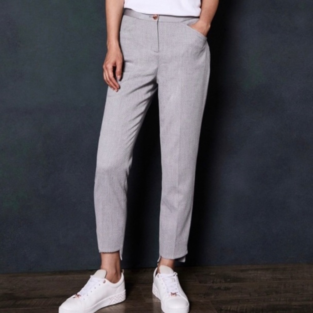 Ted Baker London Daizit Gray Stitch Detail Pants